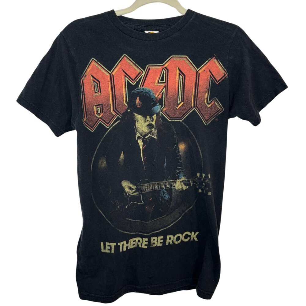 Vintage ACDC Let There Be Rock Band Graphic T-Shirt Size Small